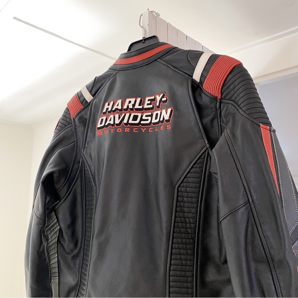 Harley Davidson Boxford Leather Motorcycle Jacket - Picture 5 of 10
